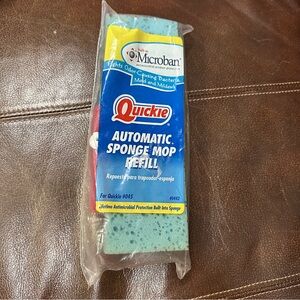 Quickie 045 Original Automatic Sponge Mop‎ Refill 0442 NEW SEALED Blue Microban